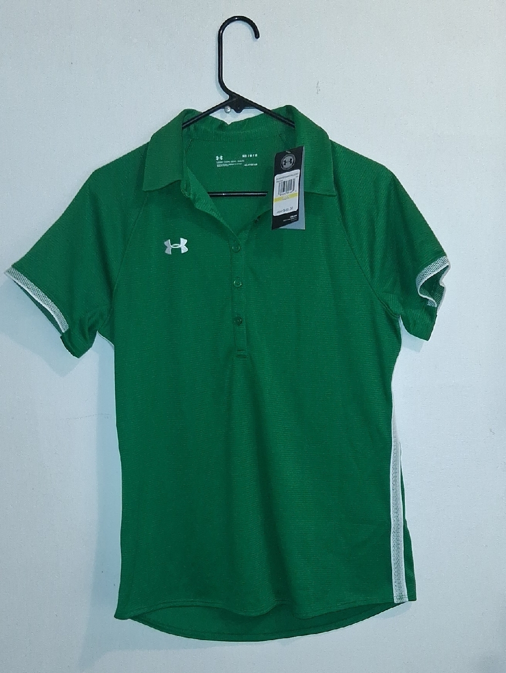 Under Armour Green Women's Athletic Polo with White Trim